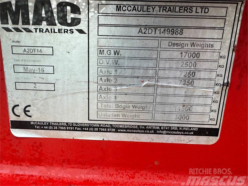  AG McCauley 14 Ton Dump Trailer, Oil & Air Brakes Savivartės priekabos