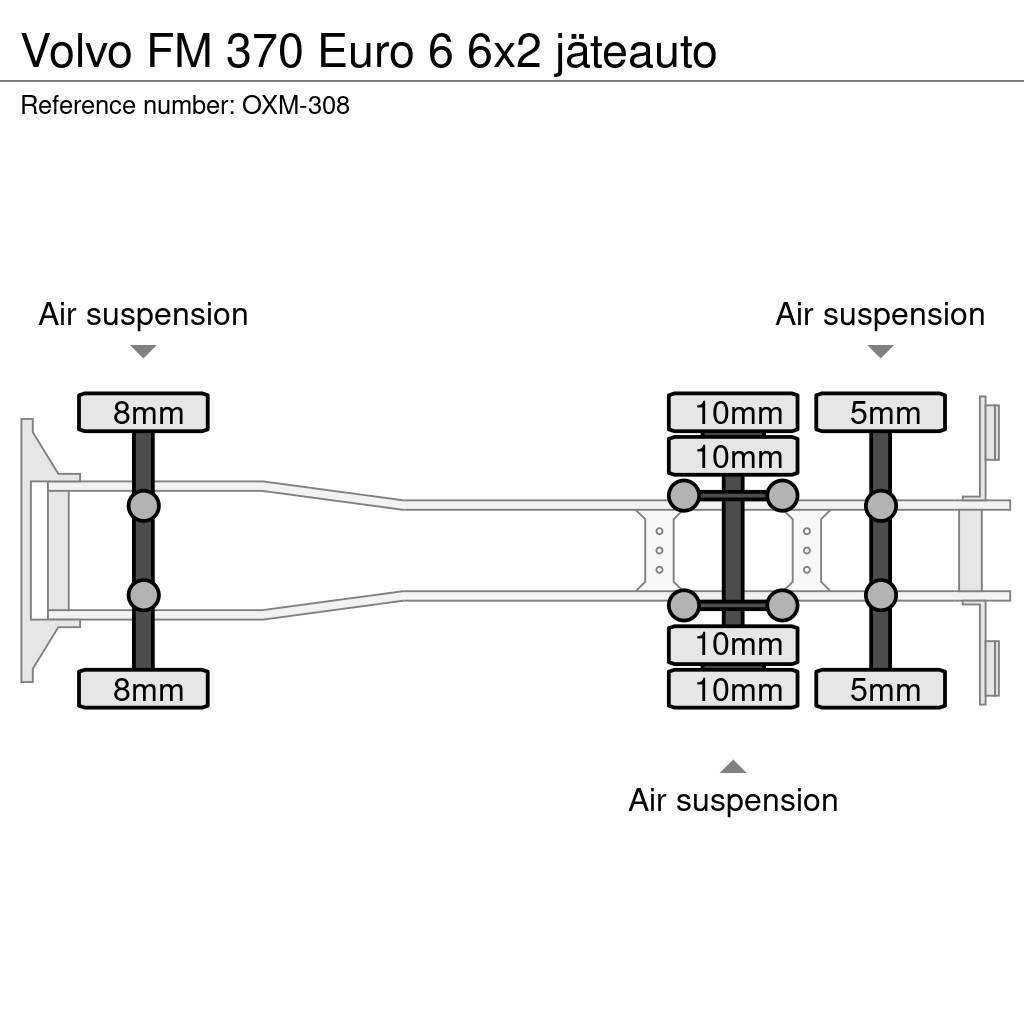 Volvo FM 370 Euro 6 6x2 jäteauto Šiukšliavežės