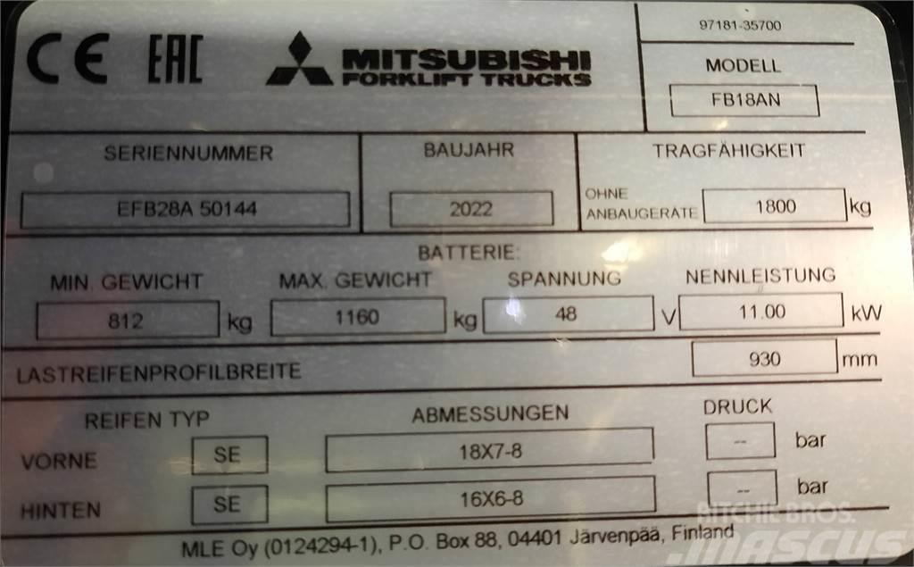 Mitsubishi FB18AN Elektriniai šakiniai krautuvai