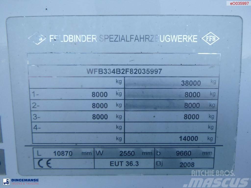 Feldbinder Powder tank alu 36 m3 / 1 comp + compressor Cisternos puspriekabės