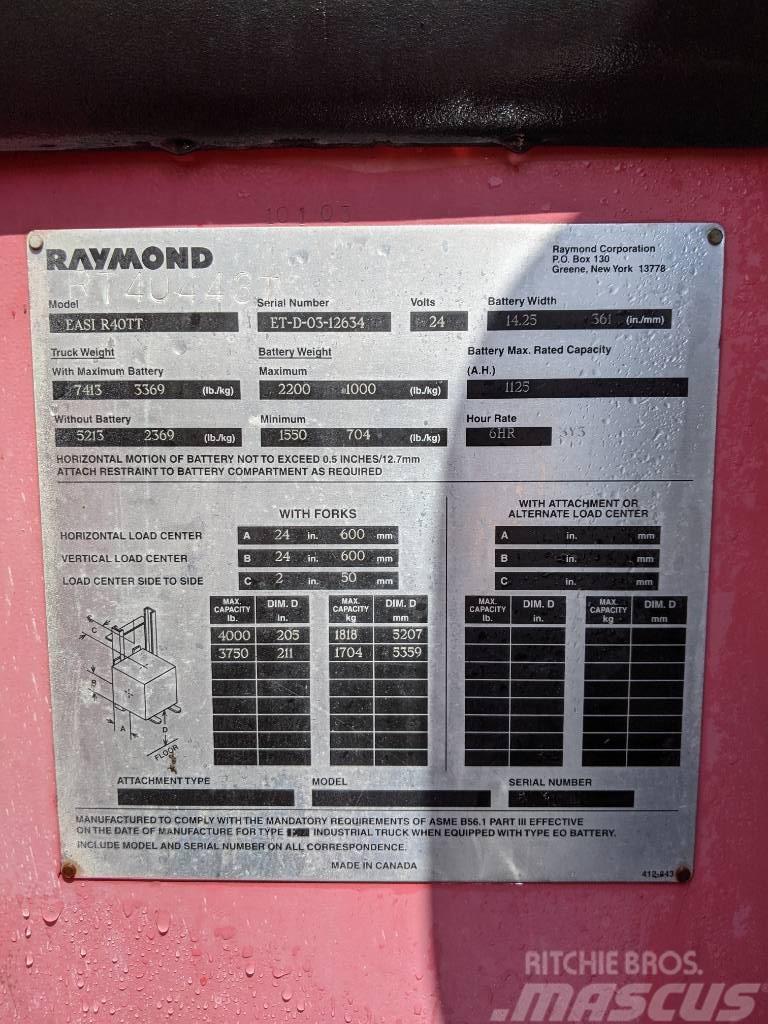 Raymond R40TT Elektriniai šakiniai krautuvai