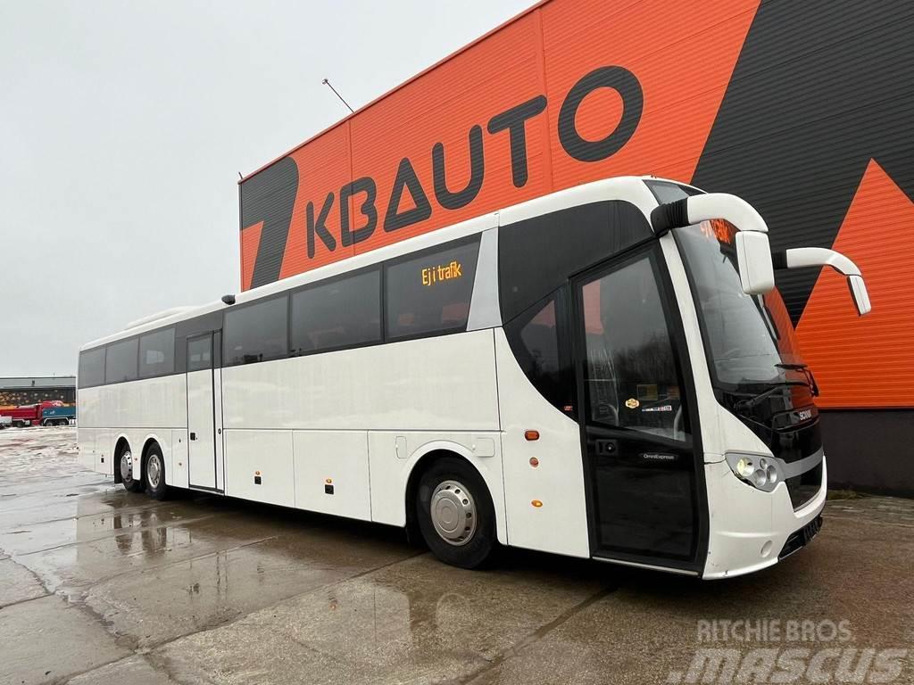 Scania K 340 6x2*4 55 SEATS / AC / AUXILIARY HEATER / WC Tarpmiestiniai autobusai