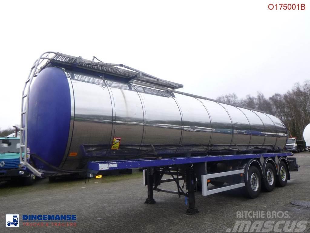 EKW Heavy oil tank inox 32.6 m3 / 1 comp Cisternos puspriekabės