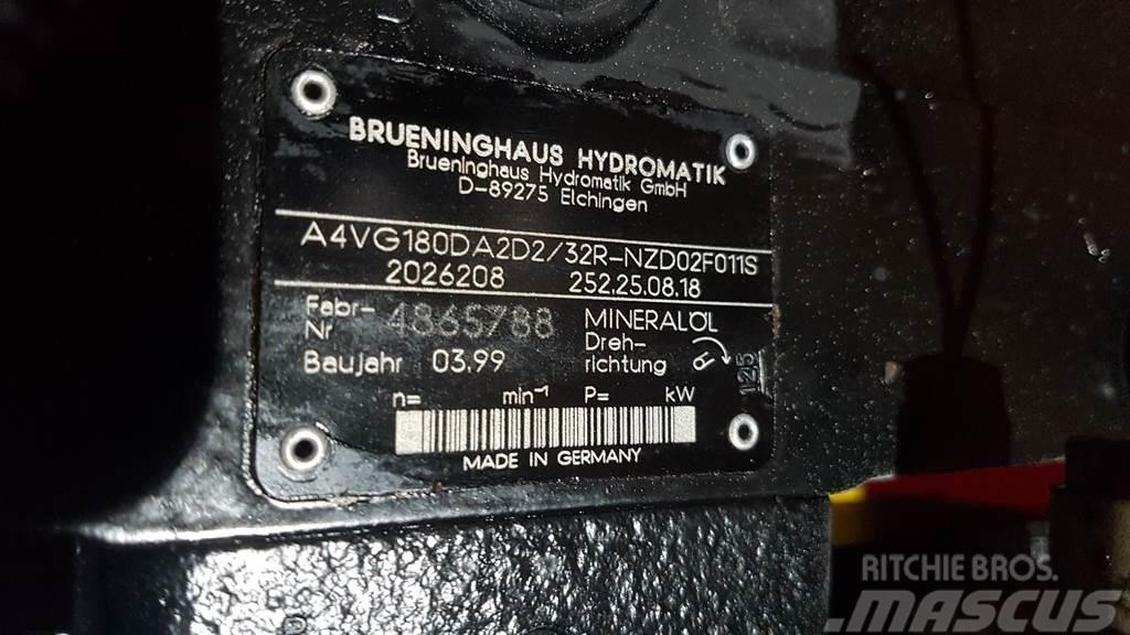 Brueninghaus Hydromatik A4VG180DA2D2/32R - Drive pump/Fahrpumpe/Rijpomp Hidraulikos įrenginiai
