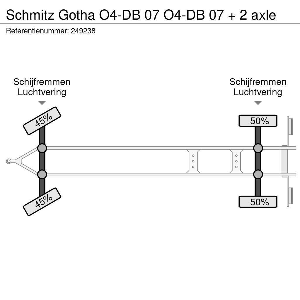 Schmitz Cargobull Gotha O4-DB 07 O4-DB 07 + 2 axle Priekabos su tentu