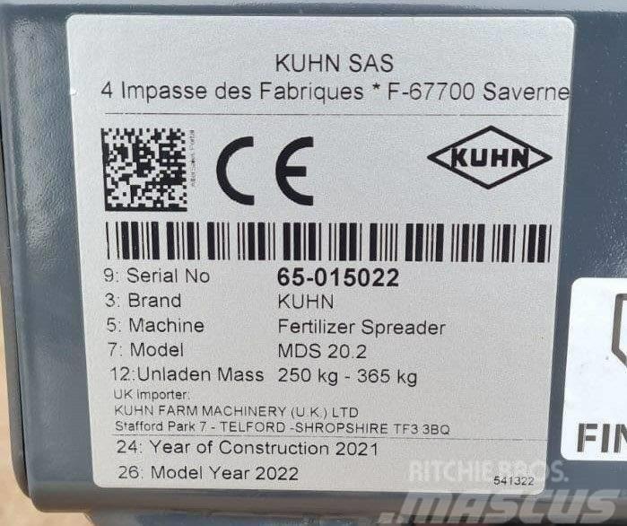 Kuhn MDS 20.2 Broadcaster Mineralinių trąšų barstytuvai
