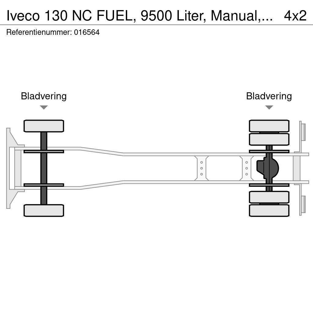 Iveco 130 NC FUEL, 9500 Liter, Manual, Steel suspension Automobilinės cisternos
