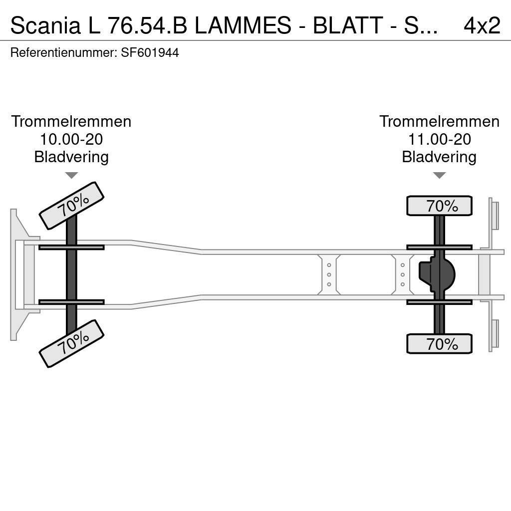Scania L 76.54.B LAMMES - BLATT - SPRING Platformos/ Pakrovimas iš šono