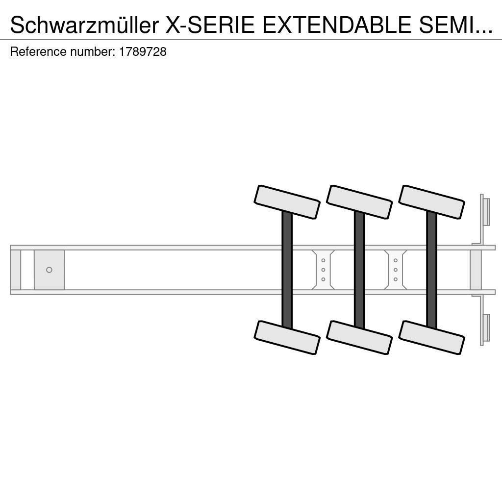Schwarzmüller X-SERIE EXTENDABLE SEMI LOWLOADER/DIEPLADER/TIEFLA Žemo iškrovimo puspriekabės