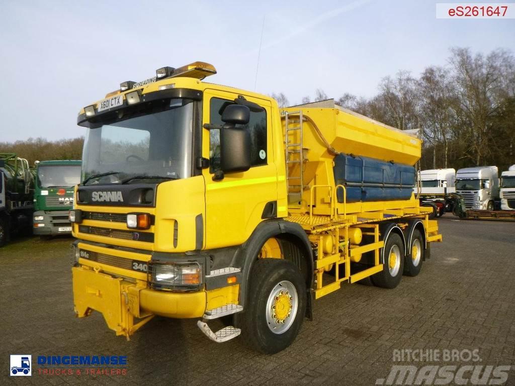 Scania P114-340 CB 6X6 RHD gritter / snow plough Kombinuotos paskirties / vakuuminiai sunkvežimiai
