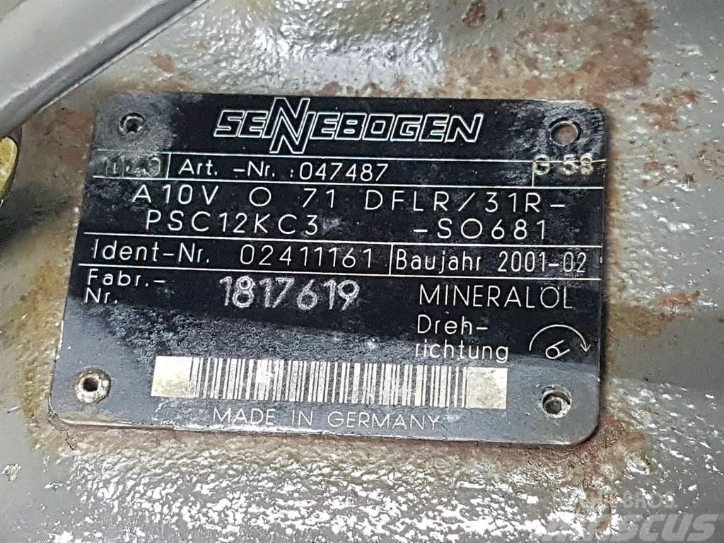 Sennebogen -Rexroth A10VO71DFLR/31R-Load sensing pump Hidraulikos įrenginiai