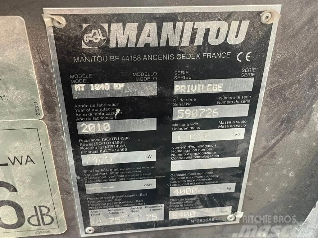 Manitou MT 1840 | 18 METER | 4 TON | HYDRAULICS IN BOOM BR Teleskopiniai krautuvai