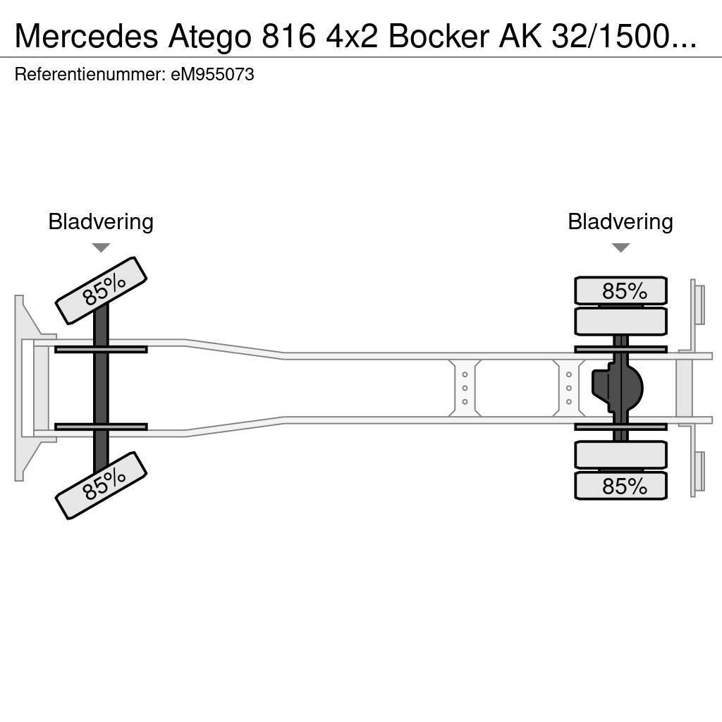 Mercedes-Benz Atego 816 4x2 Bocker AK 32/1500 SPS crane Visureigiai kranai