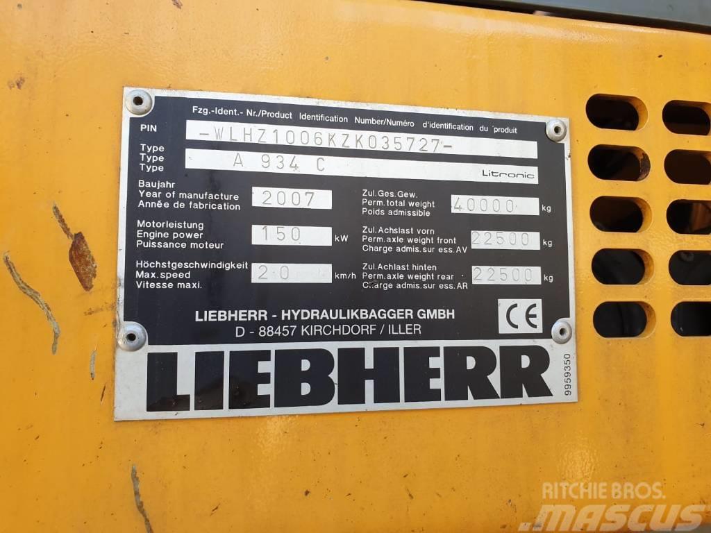 Liebherr A934C Litronic Atliekų / pramoniniai krautuvai