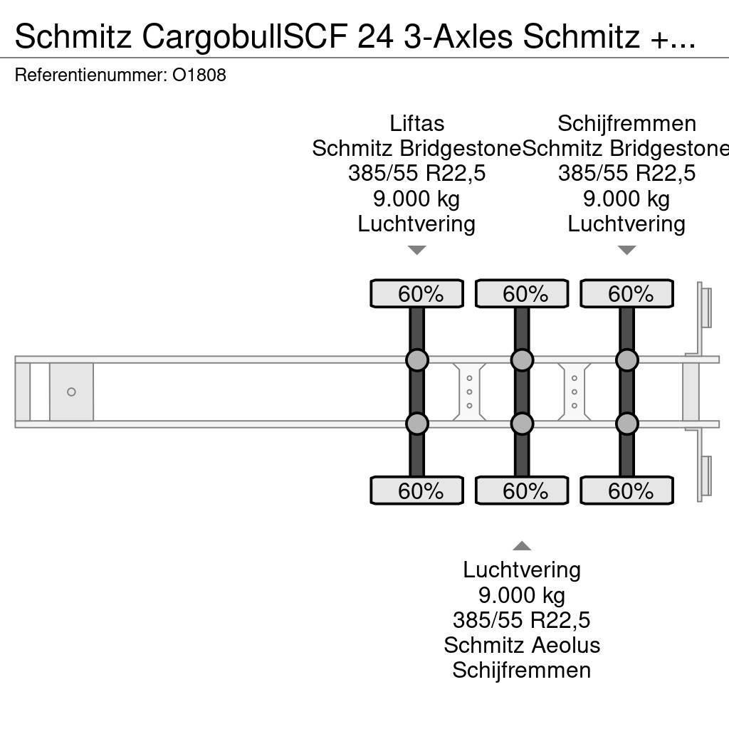 Schmitz Cargobull SCF 24 3-Axles Schmitz + GENSET - Lift-axle - Disc Konteinerių puspriekabės