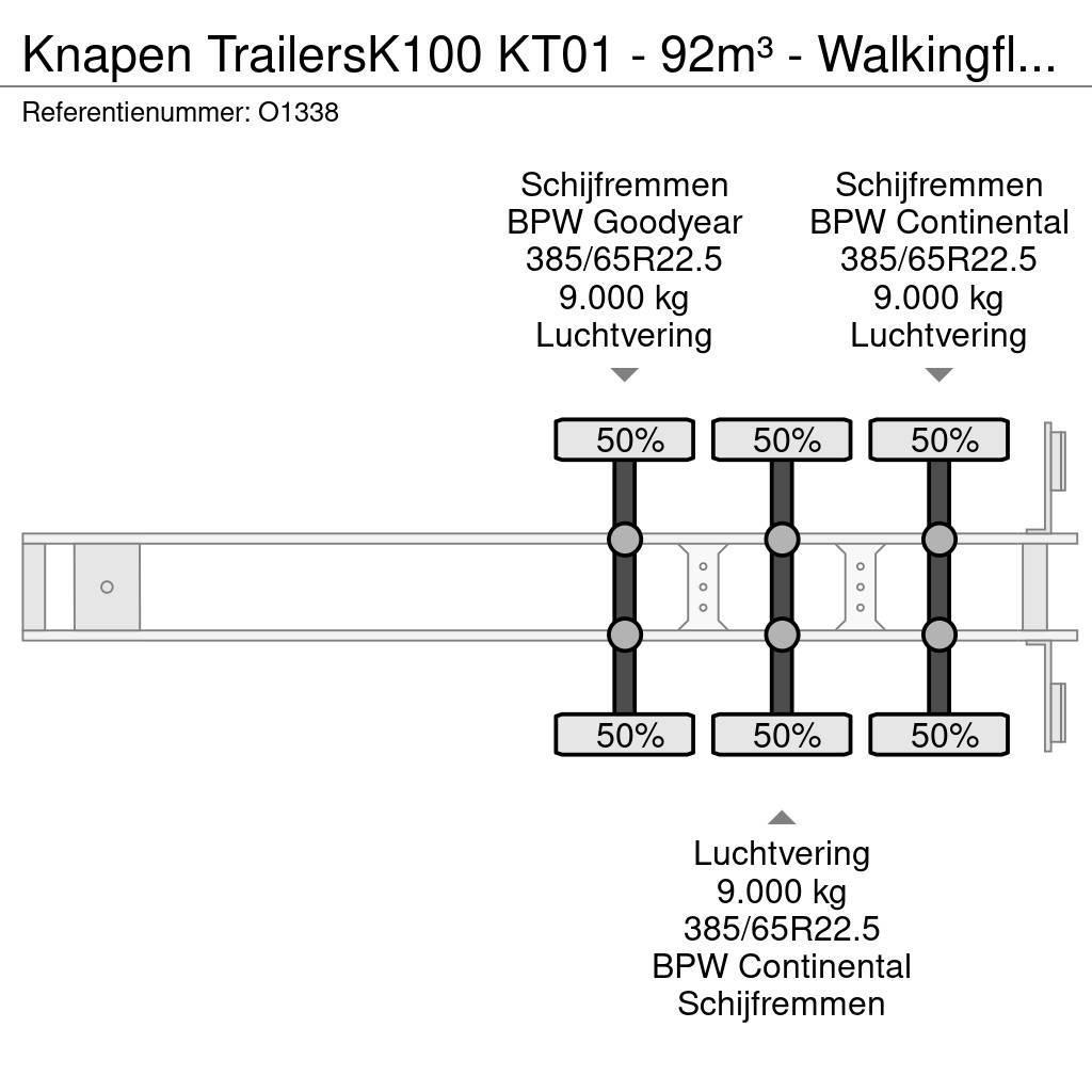 Knapen Trailers K100 KT01 - 92m³ - Walkingfloor - Gegalva Puspriekabės su grindimis