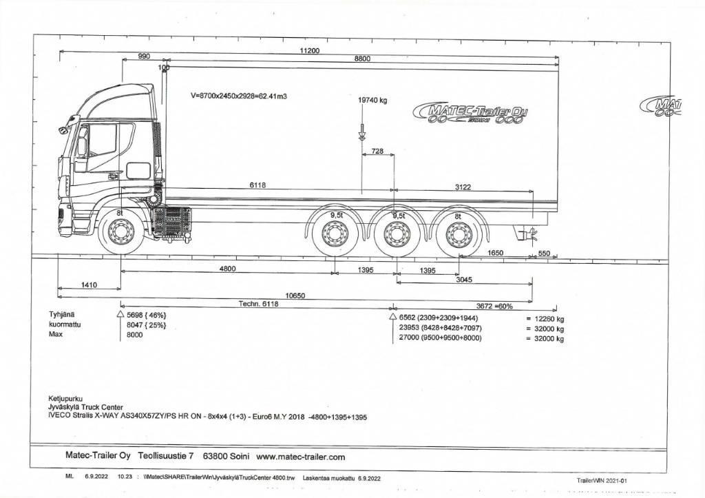 Iveco X-Way 570 8x4x4 Sunkvežimiai skiedroms vežti