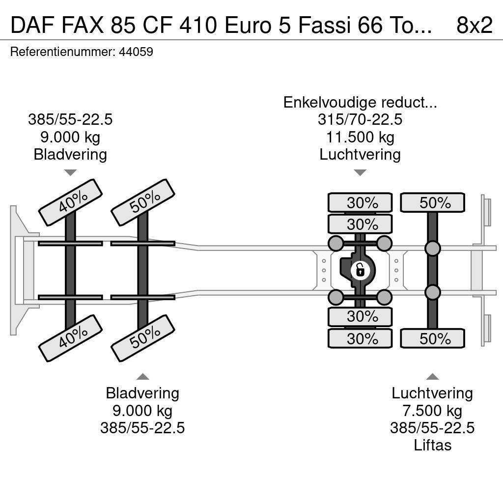 DAF FAX 85 CF 410 Euro 5 Fassi 66 Tonmeter laadkraan Visureigiai kranai