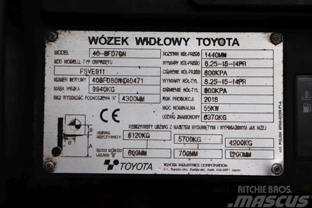 Toyota 40-8FD70N Dyzeliniai krautuvai