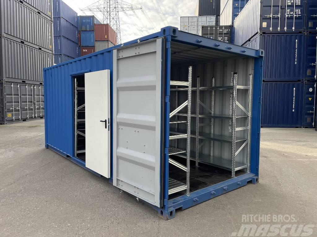  20' Lagercontainer mit Regalen, Licht, Seitentür Saugojimo konteineriai