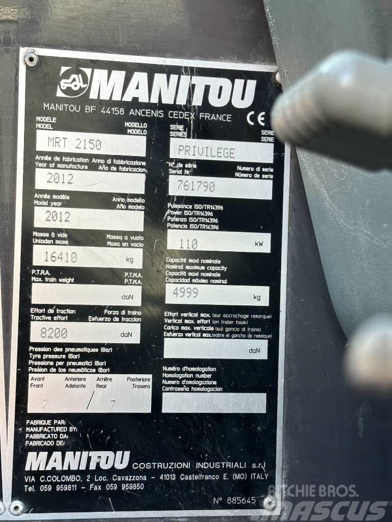 Manitou MRT 2150 Privilege Telescopic.hr Teleskopiniai krautuvai