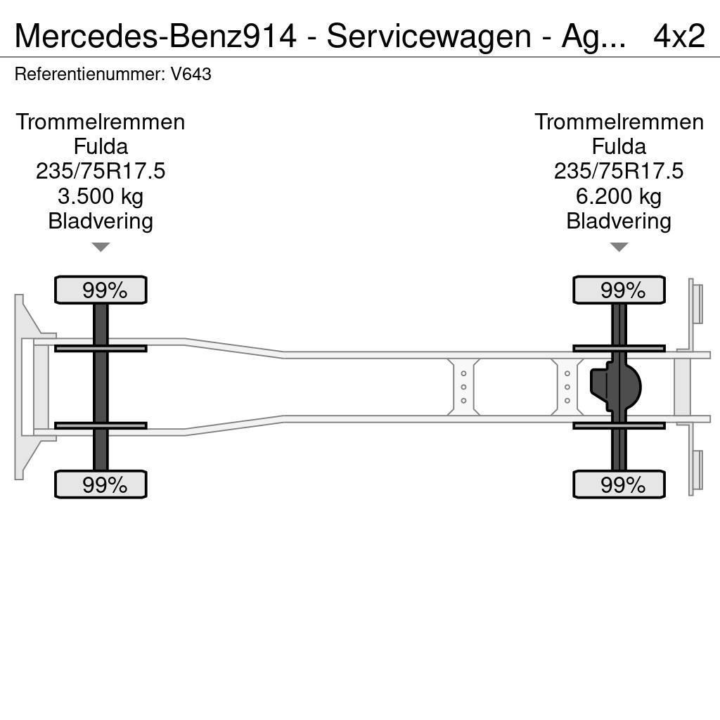 Mercedes-Benz 914 - Servicewagen - Agregaat 440 uur - 31.565km - Gaisrinės