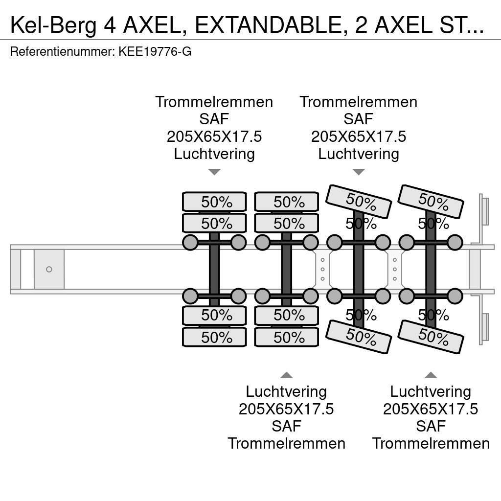 Kel-Berg 4 AXEL, EXTANDABLE, 2 AXEL STEERING Žemo iškrovimo puspriekabės
