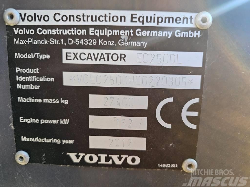 Volvo EC250DL Vikšriniai ekskavatoriai