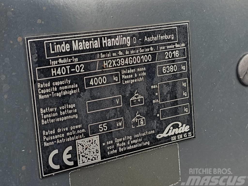 Linde H40T-02 LPG (dujiniai) krautuvai