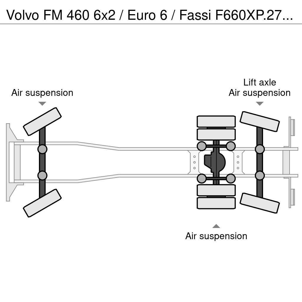 Volvo FM 460 6x2 / Euro 6 / Fassi F660XP.27 + Flyjib Visureigiai kranai