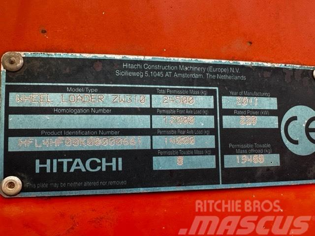 Hitachi ZW 310 PARTS ONLY Naudoti ratiniai krautuvai