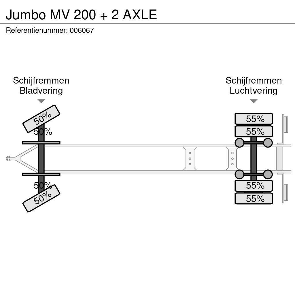 Jumbo MV 200 + 2 AXLE Priekabos su tentu
