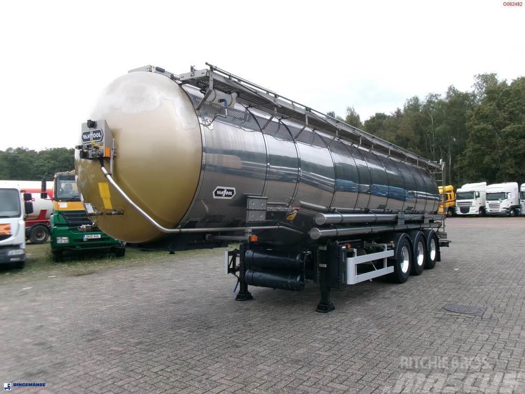 Van Hool Chemical tank inox 33 m3 / 3 comp / ADR 30-03-2024 Cisternos puspriekabės