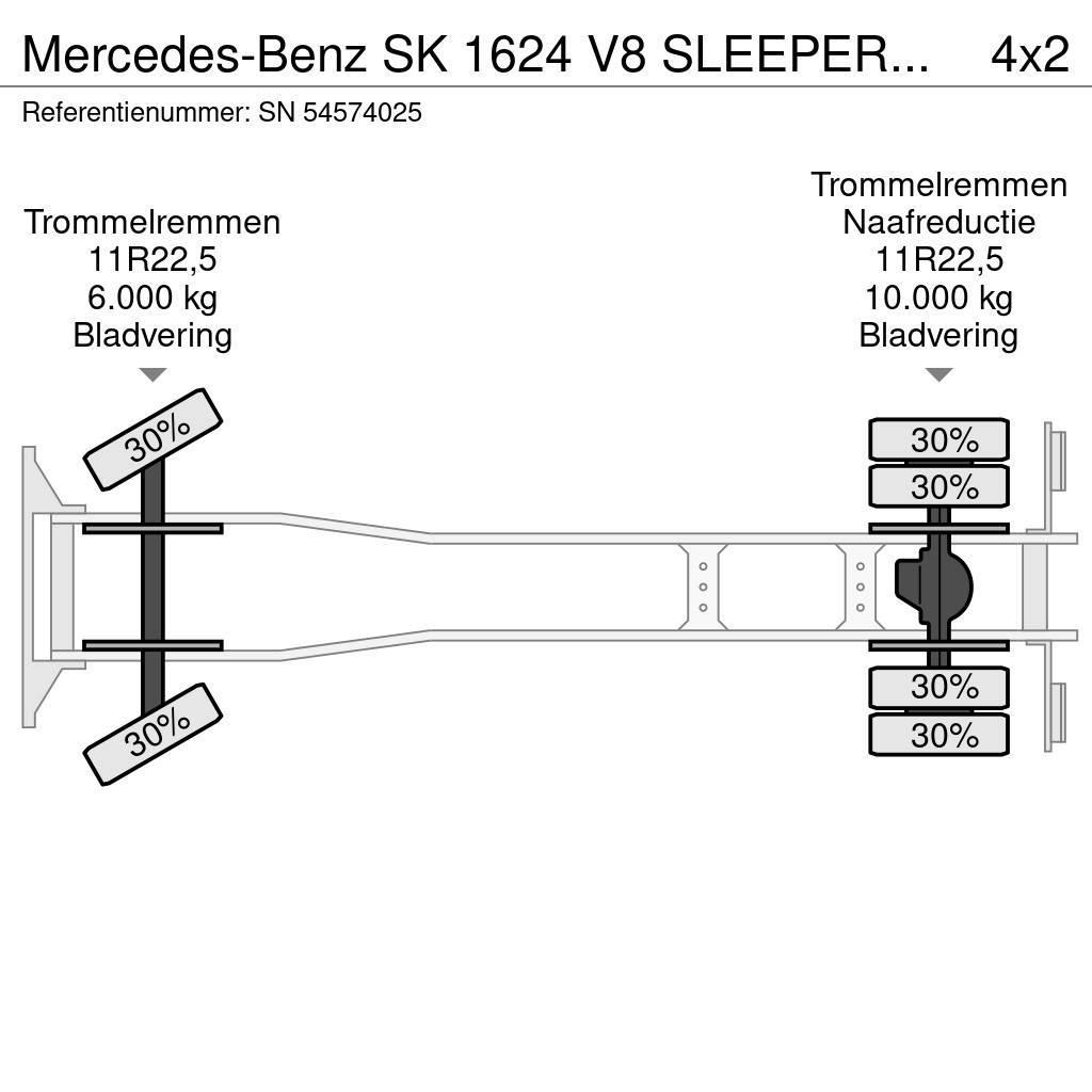 Mercedes-Benz SK 1624 V8 SLEEPERCAB WITH OPEN BOX (ZF-MANUAL GEA Platformos/ Pakrovimas iš šono
