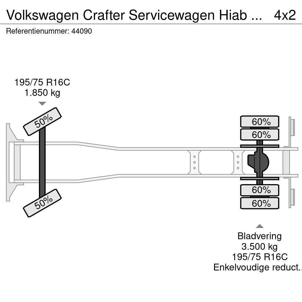 Volkswagen Crafter Servicewagen Hiab 1,3 Tonmeter laadkraan J Visureigiai kranai