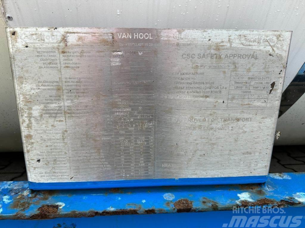 Van Hool 20FT SWAPBODY 30.800L, UN PORTABLE, T7, 5Y ADR- + Konteinerinės cisternos