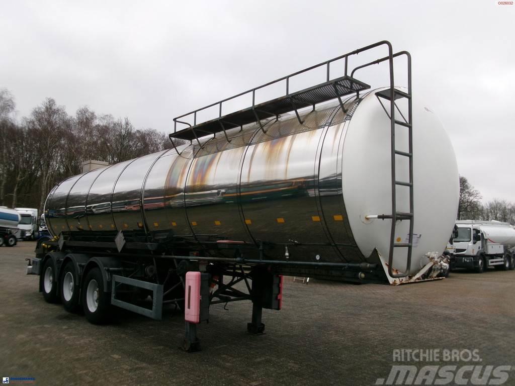 Metalovouga Bitumen / heavy oil tank inox 26.9 m3 / 1 comp Cisternos puspriekabės
