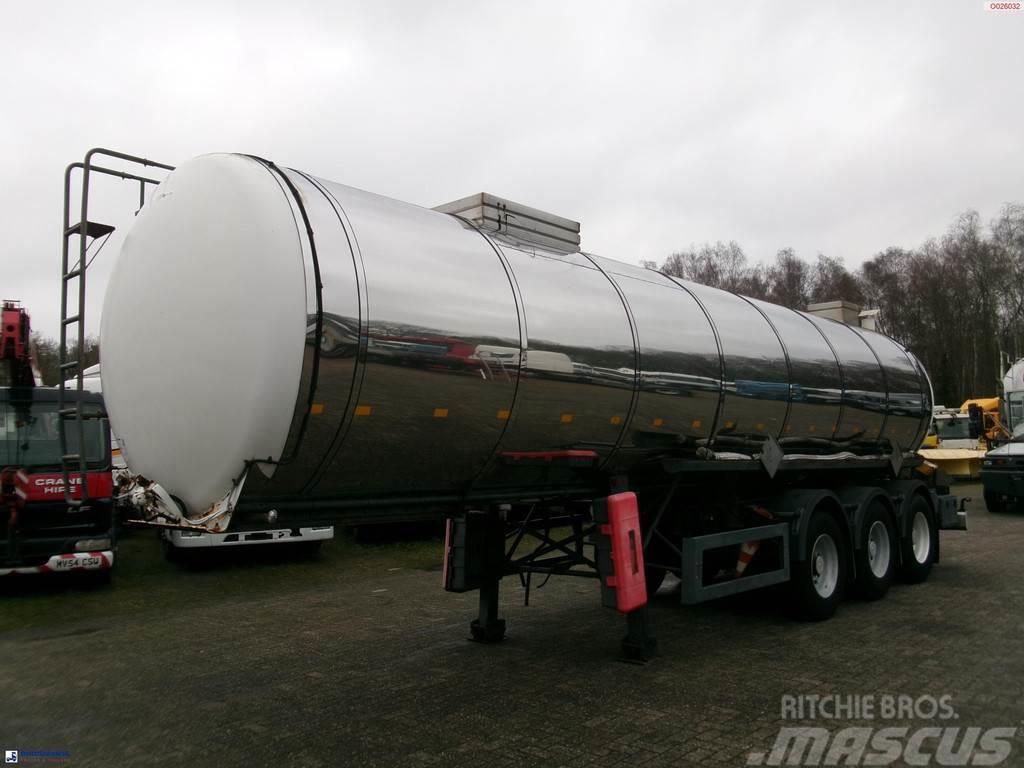 Metalovouga Bitumen / heavy oil tank inox 26.9 m3 / 1 comp Cisternos puspriekabės