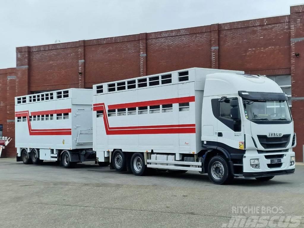 Iveco Stralis 500 6x2*4 - Livestock 2 deck - Retarder + Gyvulių pervežimo technika