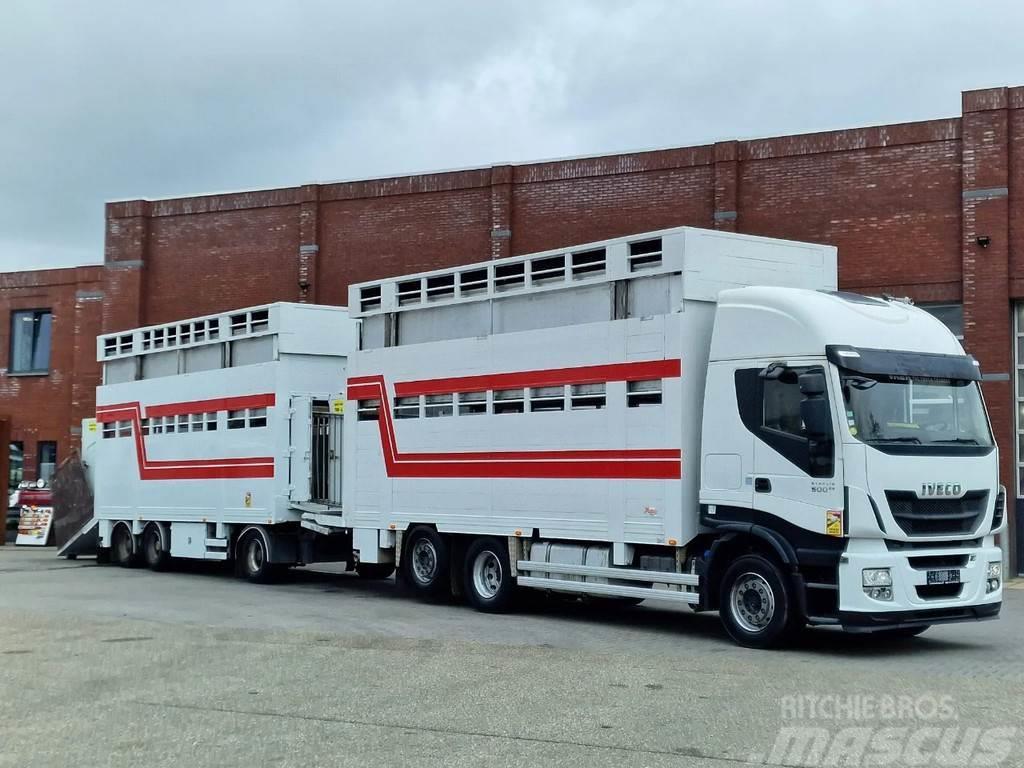 Iveco Stralis 500 6x2*4 - Livestock 2 deck - Retarder + Gyvulių pervežimo technika