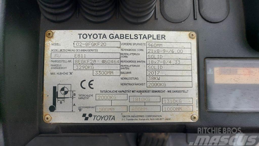 Toyota 8FGKF20 // SS // 1.404 Std. LPG (dujiniai) krautuvai