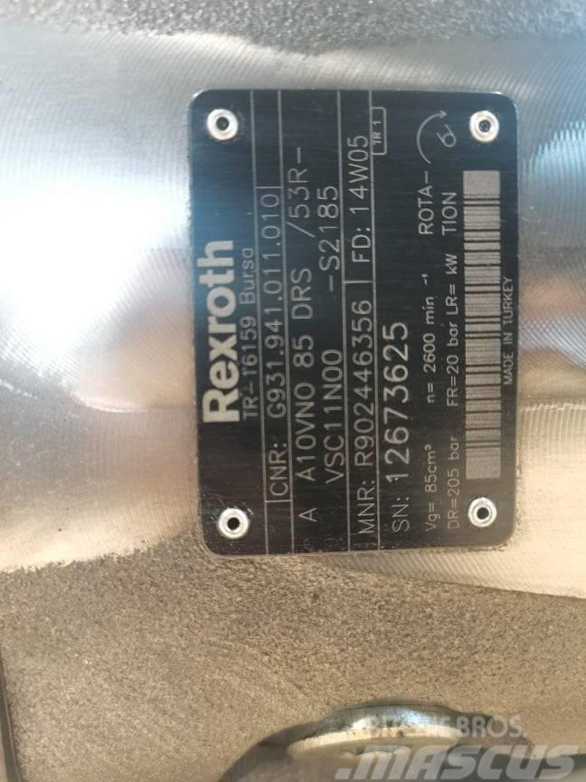 Rexroth {A10V No 85 DRS} pump Hidraulikos įrenginiai