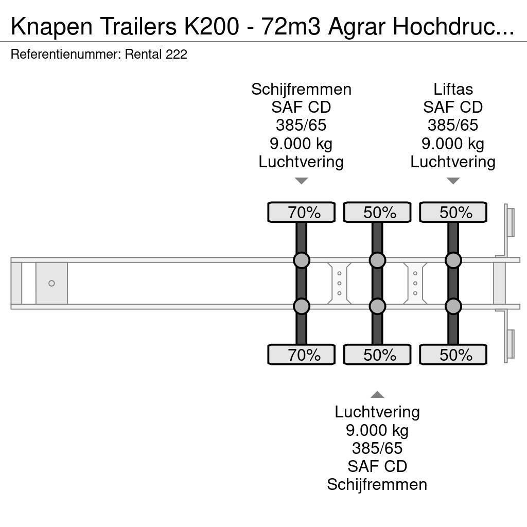 Knapen Trailers K200 - 72m3 Agrar Hochdruckreiniger Puspriekabės su grindimis