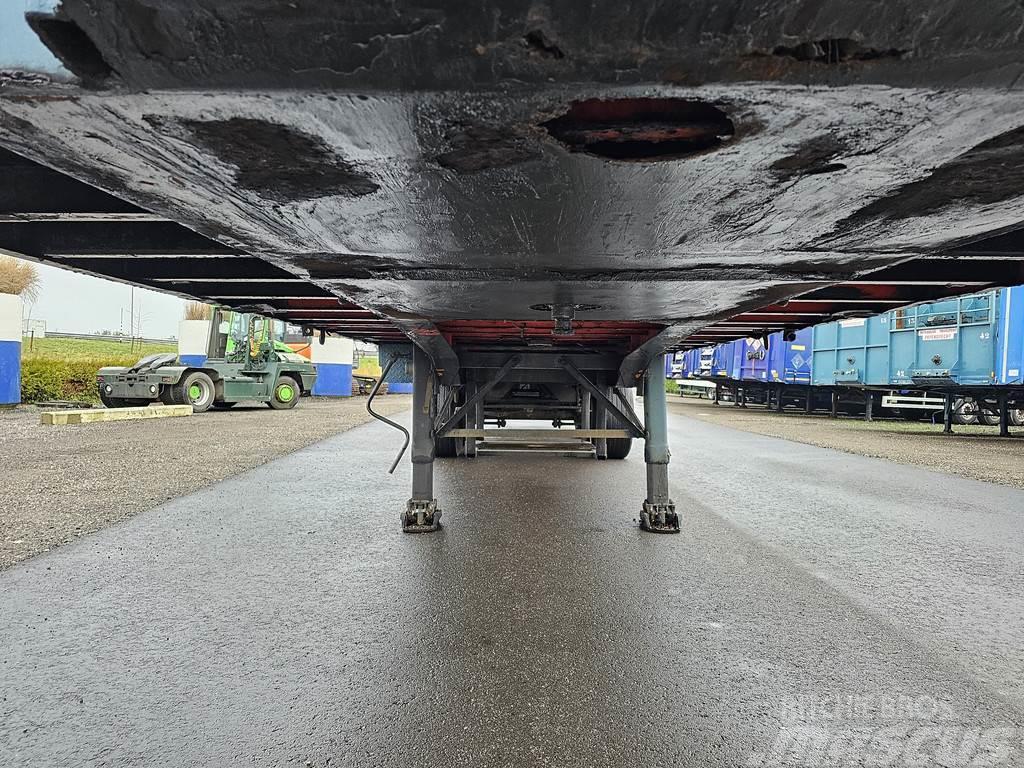 Groenewegen DRO-12-24 | heavy duty | steel suspension | drum b Bortinių sunkvežimių priekabos su nuleidžiamais bortais