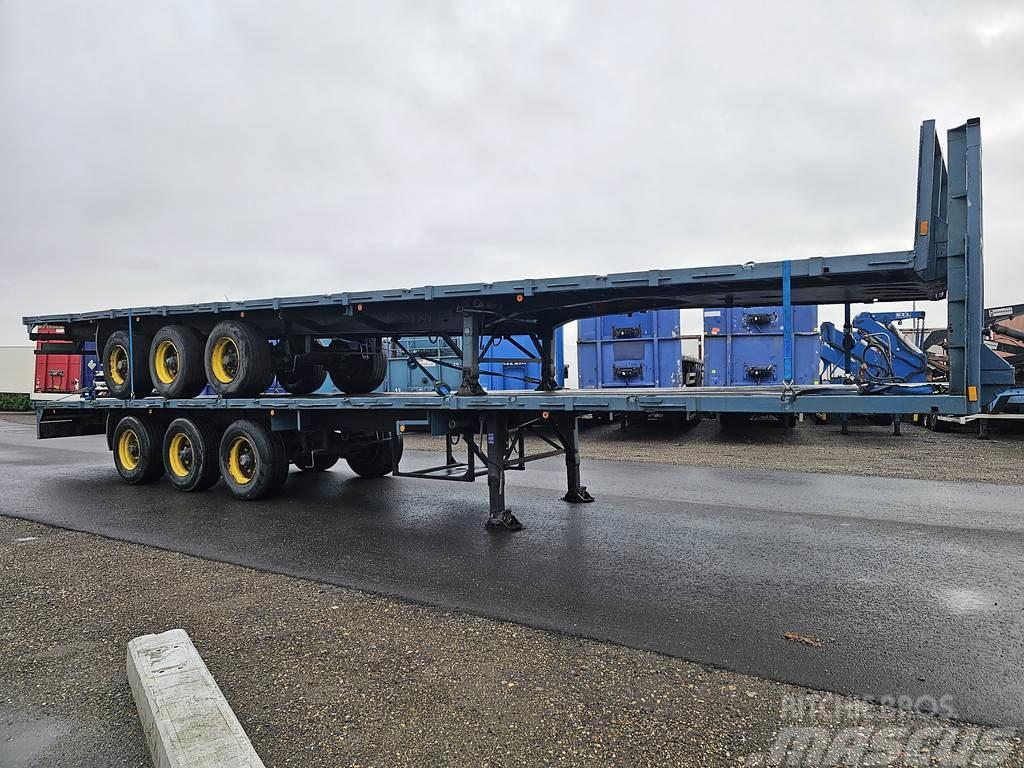 Groenewegen DRO-12-24 | heavy duty | steel suspension | drum b Bortinių sunkvežimių priekabos su nuleidžiamais bortais