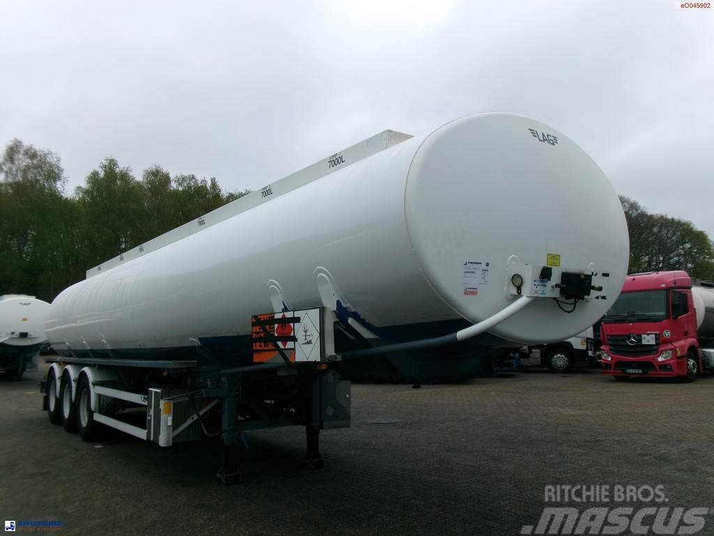 LAG Fuel tank alu 42 m3 / 6 comp + pump Cisternos puspriekabės