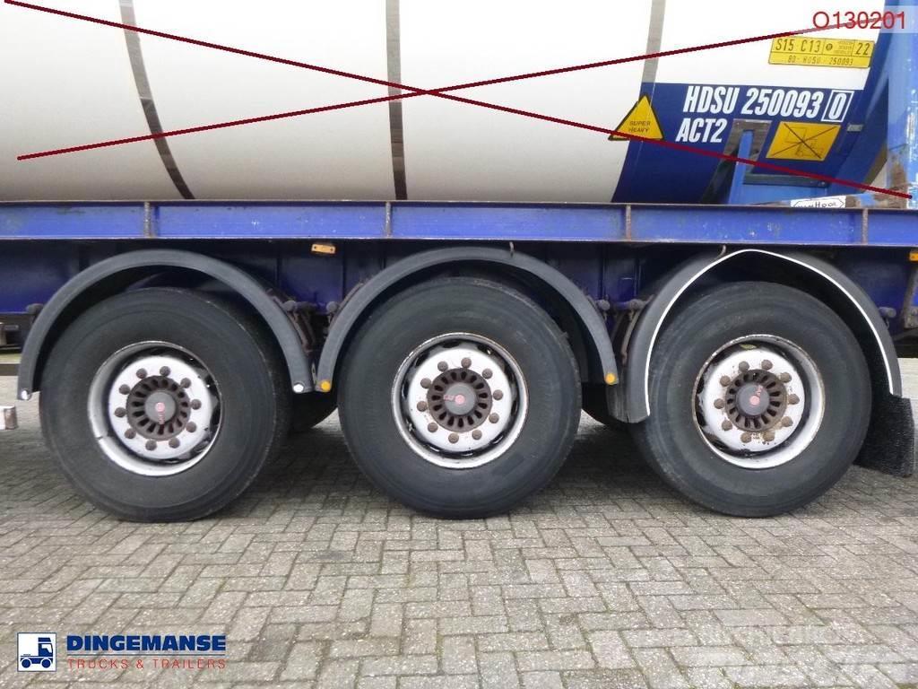 Tirsan 3 axle Platform trailer Bortinių sunkvežimių priekabos su nuleidžiamais bortais