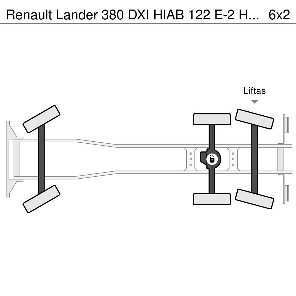 Renault Lander 380 DXI HIAB 122 E-2 HiDuo - REMOTE CONTROL Visureigiai kranai