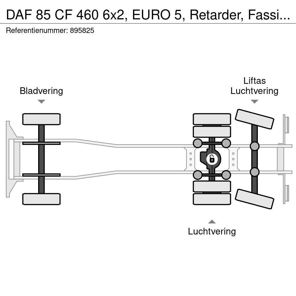 DAF 85 CF 460 6x2, EURO 5, Retarder, Fassi, Remote, Ma Platformos/ Pakrovimas iš šono