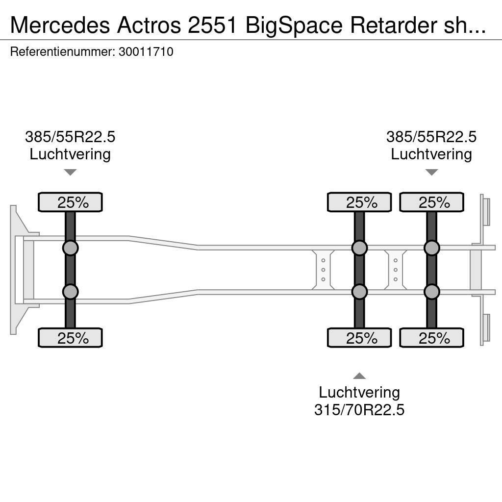 Mercedes-Benz Actros 2551 BigSpace Retarder showtruck Konteinerių nuožulnaus pakėlimo ant platformos krautuvai